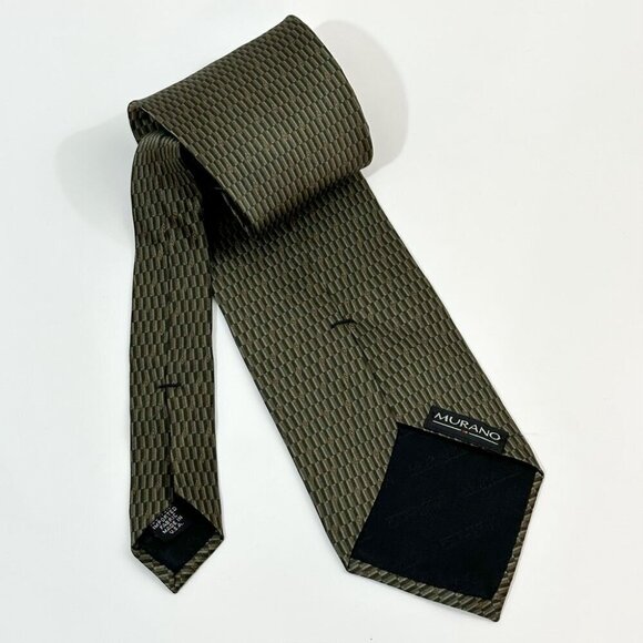 Silk Tie, Murano, Geometric Pattern - Picture 2 of 3